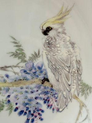 Five Chinese polychrome plates, signed Zou Furen 邹甫仁, dated 1989 — photo 9
