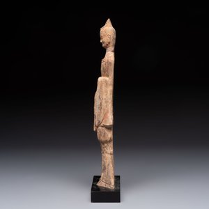 Five Chinese polychrome pottery figures, Sui/Tang/Ming — photo 11