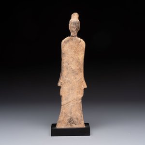 Five Chinese polychrome pottery figures, Sui/Tang/Ming — photo 12