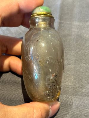 Five Chinese rock crystal and needle agate snuff bottles, Qing — foto 23