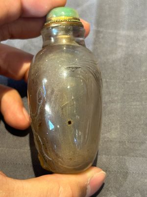 Five Chinese rock crystal and needle agate snuff bottles, Qing — foto 25