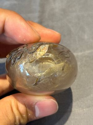 Five Chinese rock crystal and needle agate snuff bottles, Qing — foto 27