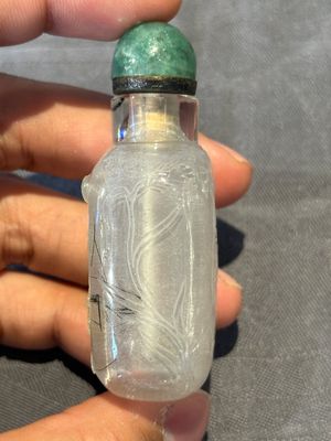 Five Chinese rock crystal and needle agate snuff bottles, Qing — foto 31