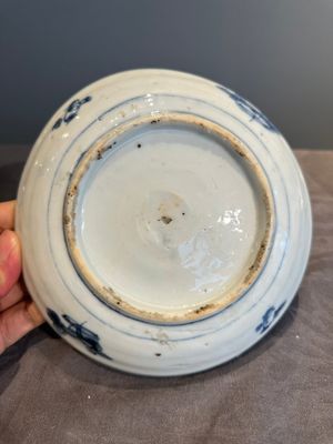 RETURNED 10/12/24 Five Chinese Swatow blue and white 'rooster' plates, Ming — photo 12