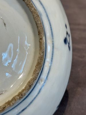 RETURNED 10/12/24 Five Chinese Swatow blue and white 'rooster' plates, Ming — photo 10