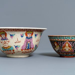 Five Chinese Thai market Bencharong-style bowls, 19th C. — 照片 5