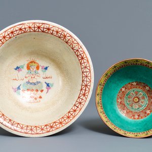Five Chinese Thai market Bencharong-style bowls, 19th C. — 照片 6