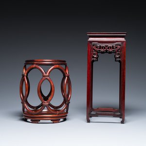 Five Chinese well-carved wooden stands, 20th C. — photo 8