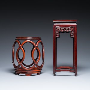 Five Chinese well-carved wooden stands, 20th C. — photo 9