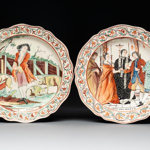 Five Dutch-decorated English 'religious subject' creamware plates, 18th C. — photo 4