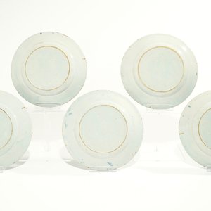 Five Dutch Delft blue and white text plates, 18th C. — 照片 2