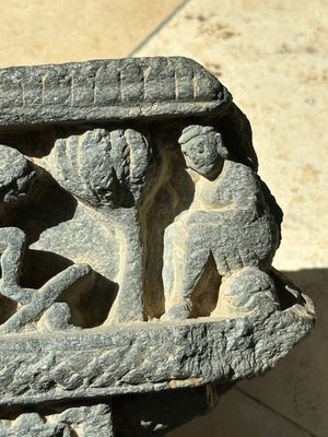 Five Gandhara grey schist frieze fragments with narrative design, 1/5th C. — 照片 29