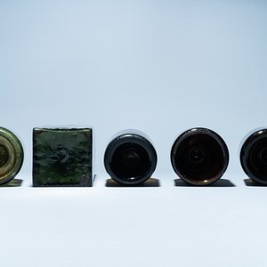 Five green glass bottles, 17/18th C. — 照片 6