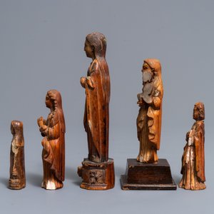 Five Indo-Portuguese carved ivory figures, Goa, 17th C. — photo 5