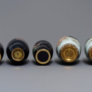Five Japanese cloisonné vases, Meiji, 19th C. — photo 6