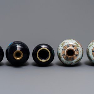 Five Japanese cloisonné vases, Meiji, 19th C. — photo 7