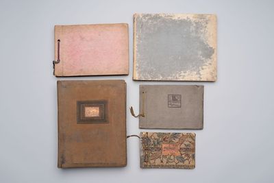 Five photo albums on the Imperial Japanese Navy, compiled by a naval captain, 1919-1940