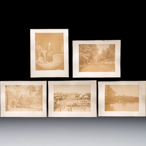 Five photographs of Saigon, depicting street views, figures and river scenes, late 19/early 20th C. — photo 1