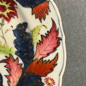 Five pieces of Chinese famille rose 'pseudo tobacco leaf' porcelain, Qianlong — photo 22