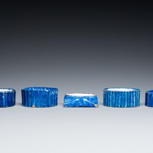 Five polychrome Brussels faience salts, 18/19th C. — 照片 5