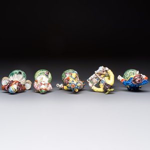 Five polychrome Delftware models of figures from everyday life, probably Desvres, France, 19th C. — photo 6