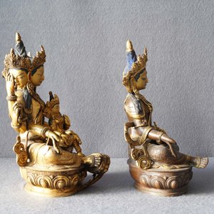 Five Sino-Tibetan gilt bronze Buddha figures, 19/20th C. — 照片 25