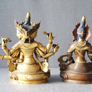 Five Sino-Tibetan gilt bronze Buddha figures, 19/20th C. — 照片 26