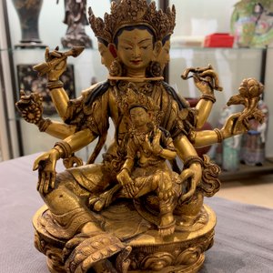 Five Sino-Tibetan gilt bronze Buddha figures, 19/20th C. — 照片 38