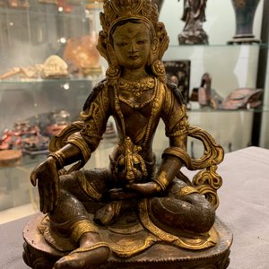 Five Sino-Tibetan gilt bronze Buddha figures, 19/20th C. — 照片 41