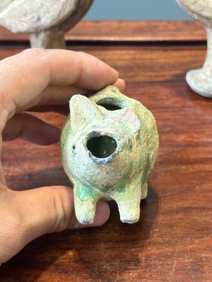 Five varied Chinese pottery animals, Han — 照片 3