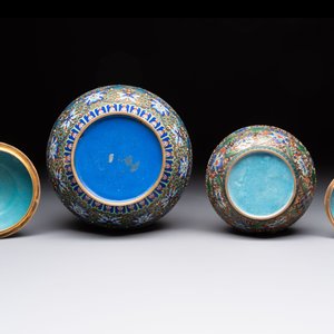 Five various Chinese cloisonné wares, 19th C. — photo 15