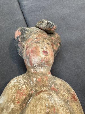 Five various Chinese painted terracotta figures, Tang — photo 14