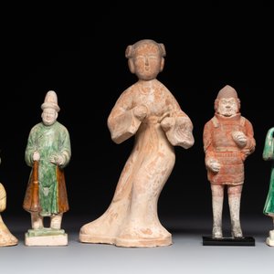 Five various Chinese terracotta figures, Northern Wei/Sui/Ming — photo 2