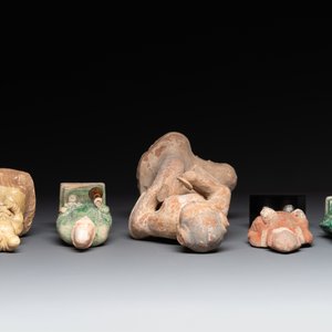 Five various Chinese terracotta figures, Northern Wei/Sui/Ming — photo 4