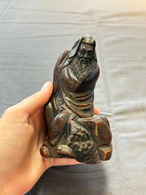 Five various Chinese wooden carvings and a censer, 19/20th C. — photo 34
