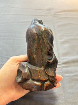 Five various Chinese wooden carvings and a censer, 19/20th C. — photo 36