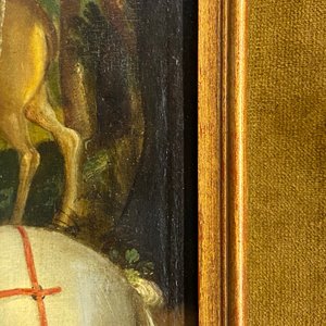 Flemish School after Albrecht Dürer, 16/17th C., oil on panel: The Vision of Saint Eustace or Saint Hubertus — photo 11