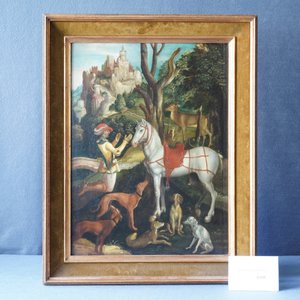 Flemish School after Albrecht Dürer, 16/17th C., oil on panel: The Vision of Saint Eustace or Saint Hubertus — photo 45