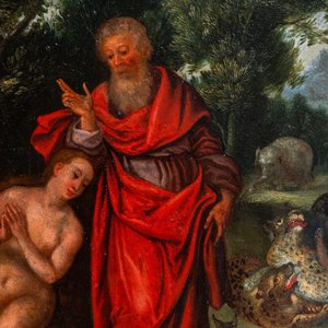 Flemish school, circle of Jan van Kessel (1626-1679), oil on copper: The creation of Eve — photo 3