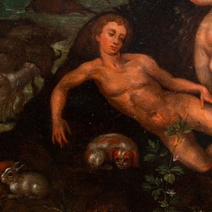 Flemish school, circle of Jan van Kessel (1626-1679), oil on copper: The creation of Eve — photo 4