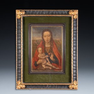 Flemish school, follower of Hans Memling (1430-1494): Madonna and Child, oil on panel, 19th C. — photo 2