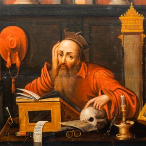 Flemish school, follower of Joos van Cleve (ca. 1485-1540), oil on panel, 16/17th C.: Hieronymus in his study — photo 5