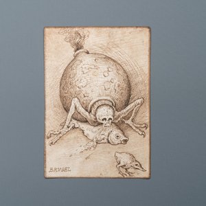 Flemish school, follower of Pieter Bruegel the Elder, pen and brown ink on paper, 19th C.: a fantastic creature with a fish — photo 2
