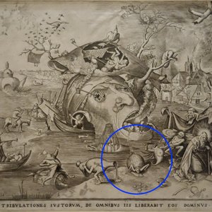 Flemish school, follower of Pieter Bruegel the Elder, pen and brown ink on paper, 19th C.: a fantastic creature with a fish — photo 4