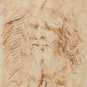 Flemish school, pen and ink on paper, 17th C.: Portrait of a bearded old man — photo 1