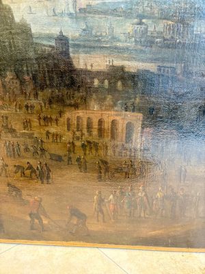 Flemish school: 'The Tower of Babel', oil on canvas, 17th C. — 照片 11