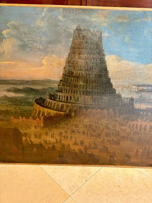 Flemish school: 'The Tower of Babel', oil on canvas, 17th C. — 照片 3
