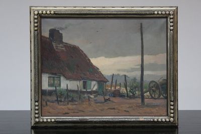 Flori Van Acker (1858-1940), Une ferme à Sint-Andries, huile sur toile