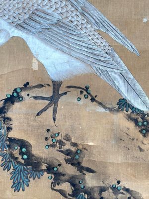 Follower of Lu Ji 呂紀 (1439—1505): 'Eagle and sunrise', ink and colour on silk, Ming or later — foto 8