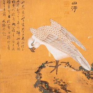 Follower of Lu Ji 呂紀 (1439—1505): 'Eagle and sunrise', ink and colour on silk, Ming or later — 照片 2
